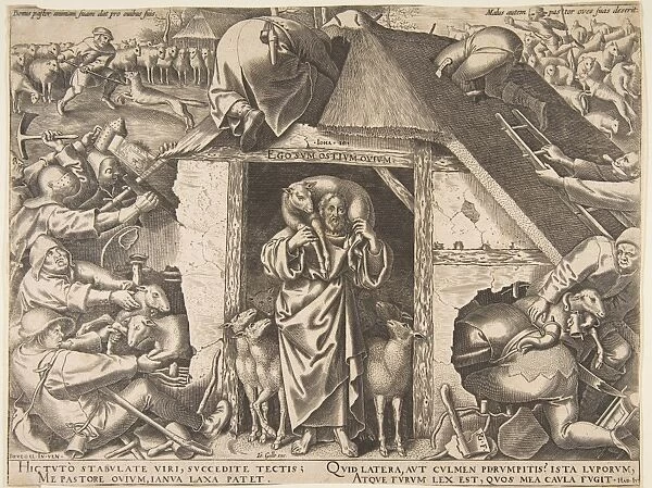 Parable Good Shepherd 1565 Engraving fourth state