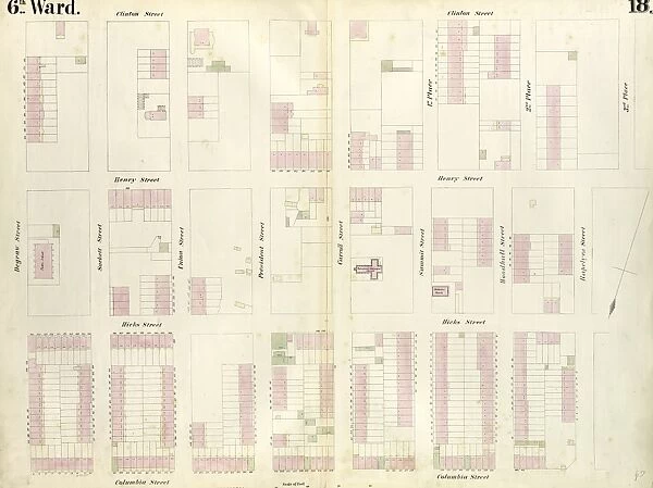 Plate 18: Map bounded by Degraw Street, Clinton Street, Third Place, Rapelye Street
