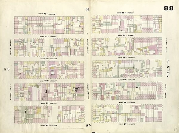 Plate 88: Map bounded by West 32nd Street, Sixth Avenue, West 27th Street, Eighth Avenue