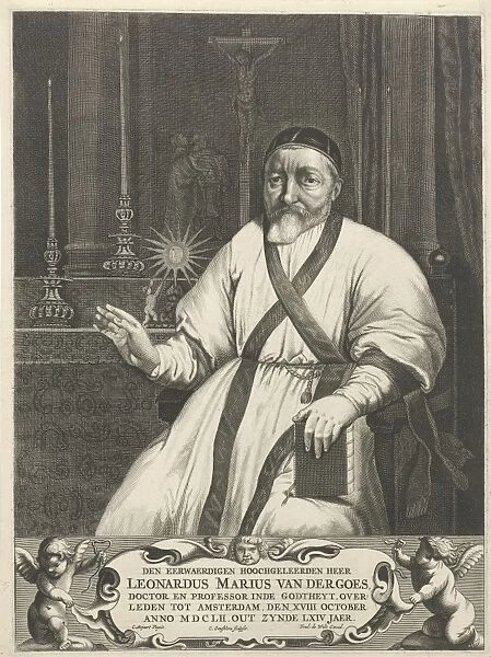 Portrait of Leonard Marius van der Goes, Cornelis Goutsbloem, Frederik de Wit, after