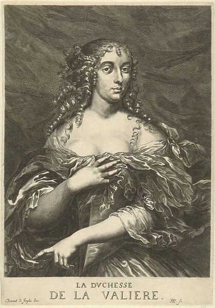 Portrait of Louise Francoise de La Baume Le Blanc de la Valliere, print maker: Hendrik