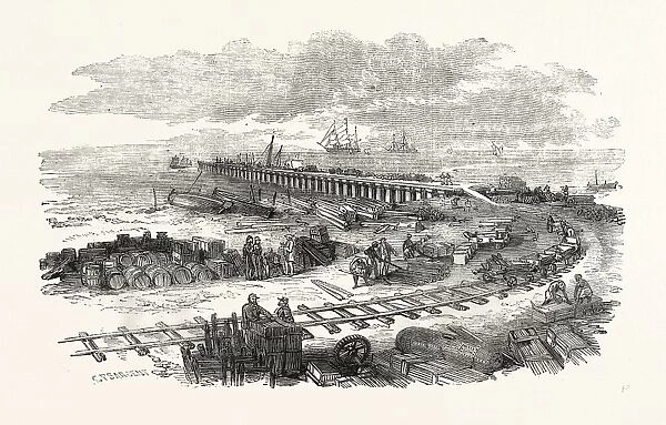 Present State of the Works at Port Said, Egypt