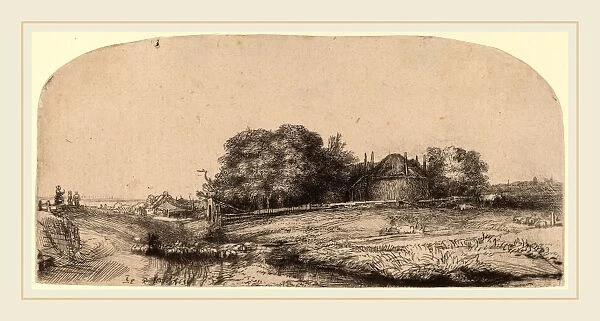 Rembrandt van Rijn (Dutch, 1606-1669), Landscape with a Hay Barn and a Flock of Sheep