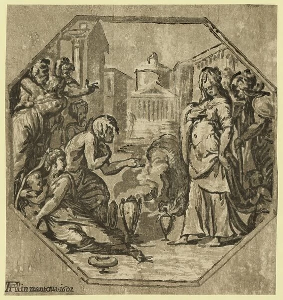 Ritual in honor of Psyche  /  a [monogram of Andrea Andreani] in Mantoua 1602. Vicentino