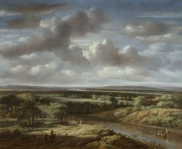 River Landscape, Philips Koninck, 1676