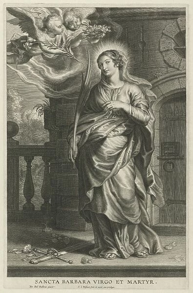 Saint Barbara as martyr, Schelte Adamsz. Bolswert, 1596 - 1659