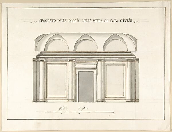 Section Loggia Villa Pope Julius III 1710-27