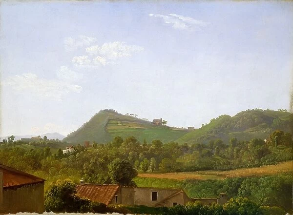 Simon Denis (Belgian, 1755-1812), View near Naples, c. 1806, oil on paper on canvas