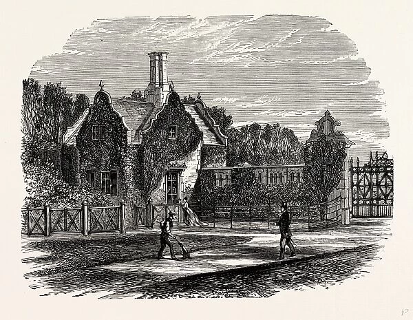 The South Lodge, Somerleyton, UK, England, engraving 1870s, Britain