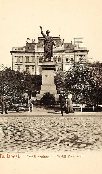 Statue Sandor Petofi Budapest 1903