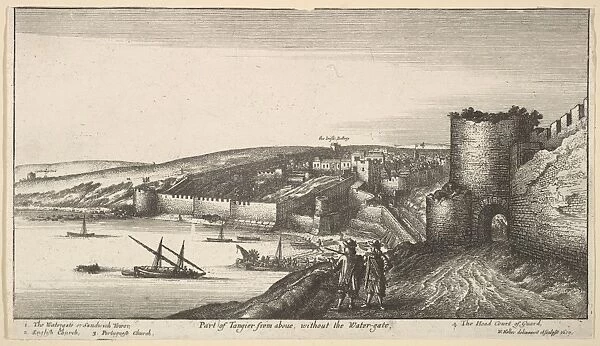 Part Tangier aboue Water-gate 1670 Etching second state