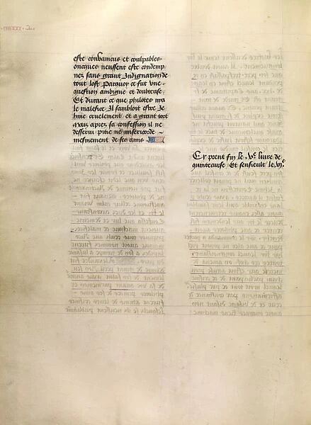 Text Page; Unknown; Lille (written), France, Europe; about 1470 - 1475; Tempera colors