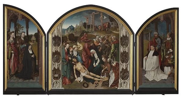 Triptych lamentation Christ Cornelis Engebrechtsz