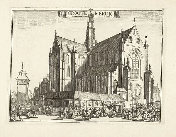 View of the Grote Kerk, Haarlem, Netherlands, Romeyn de Hooghe, 1688 - 1689