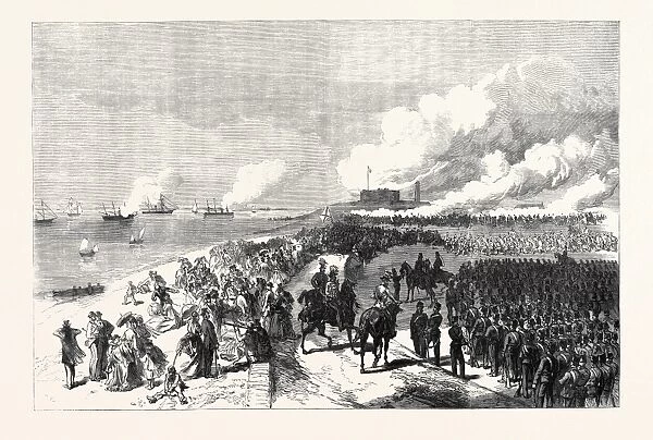 The Volunteer Review at Portsmouth: Attack on Southsea Castle, Uk, 1869