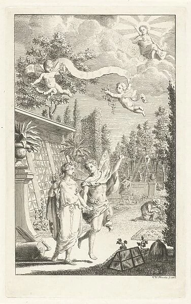 Zephyrus and Flora, print maker: Cornelis van Noorde, 1766