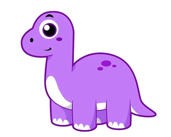 Cute illustration of a Brontosaurus dinosaur