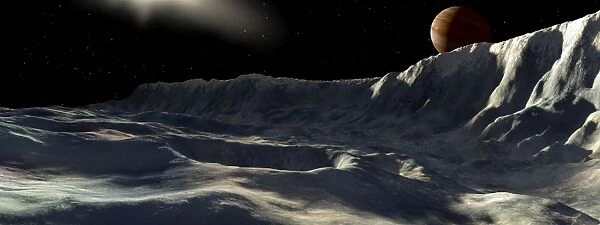 Ice Scarp on Jupiters large moon, Callisto