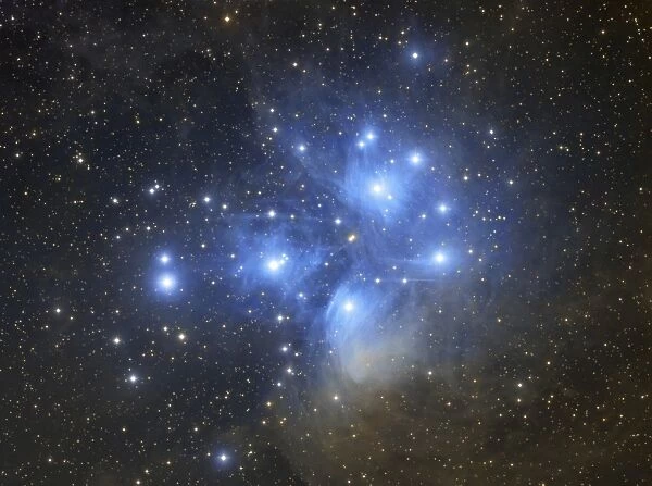 The Pleiades open star cluster in the constellation Taurus