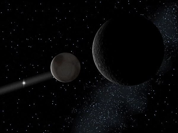 Pluto and its moon Charon lie at the frontier of the solar system