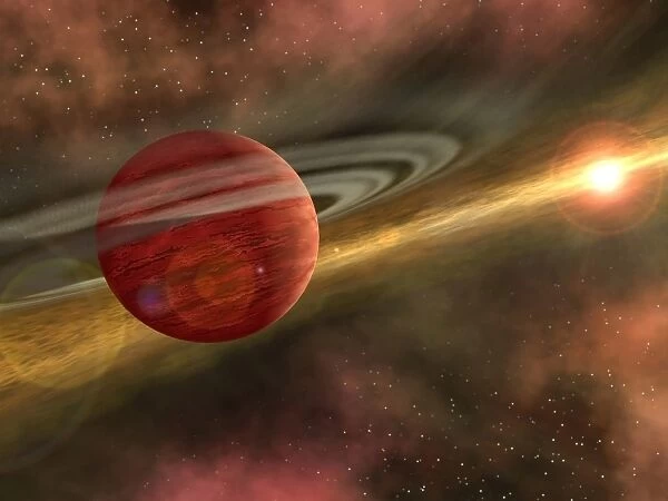 A possible newfound planet spins through a clearing in a nearby stars dusty, planet-forming