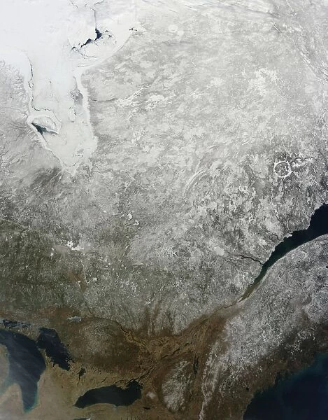 Satellite view of Eastern Canada