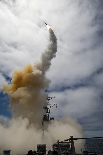 USS John Paul Jones launches a Standard Missile