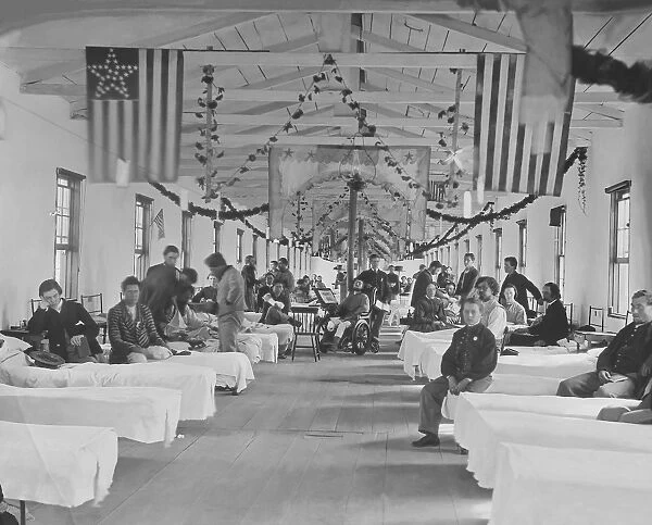 Wounded soldiers in hospital during the American Civil War