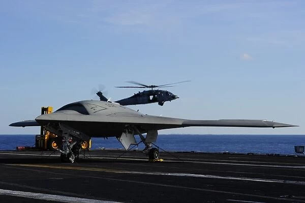 The X-47B Unmanned Combat Air System aboard USS Harry S. Truman