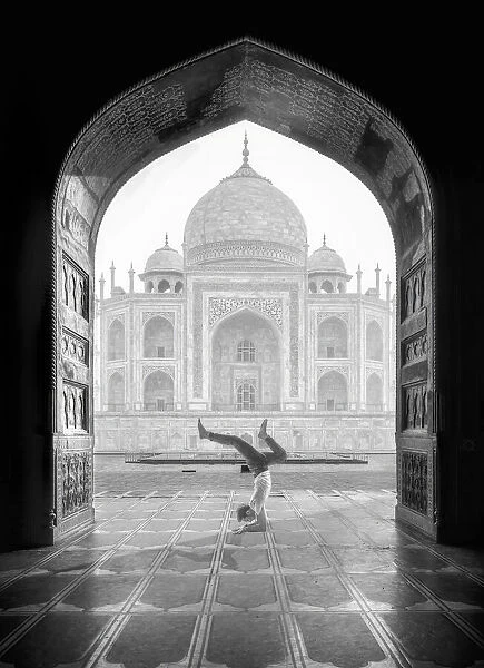 Yoga in Taj Mahal