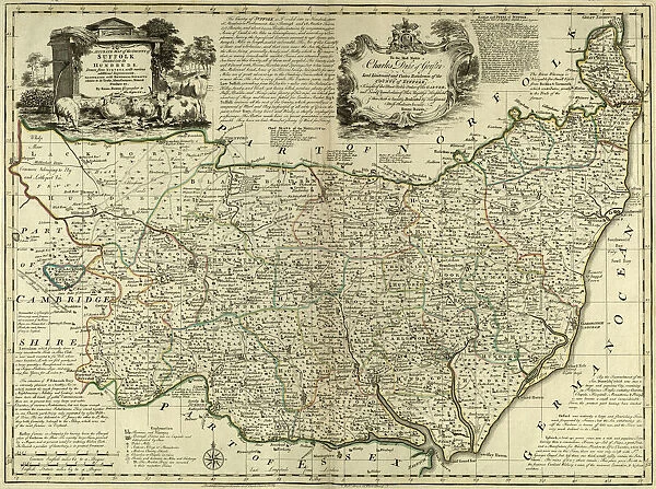 County Map of Suffolk, c. 1777