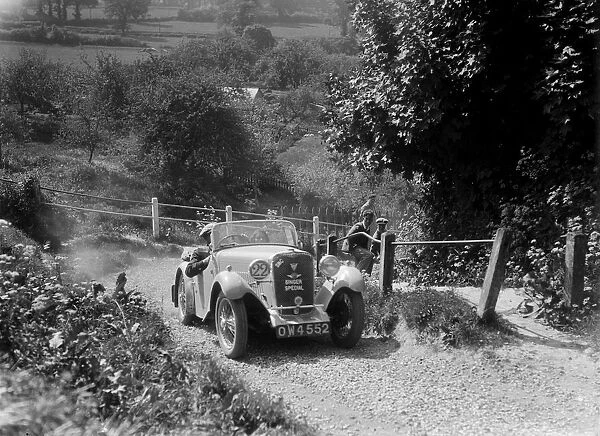 1934 Singer Le Mans taking part in a West Hants Light Car Club Trial, Ibberton Hill, Dorset, 1930s