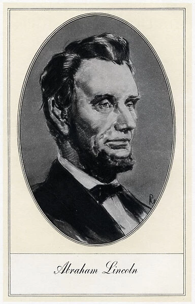 Abraham Lincoln, 16th President of the United States, (early 20th century). Artist: Gordon Ross