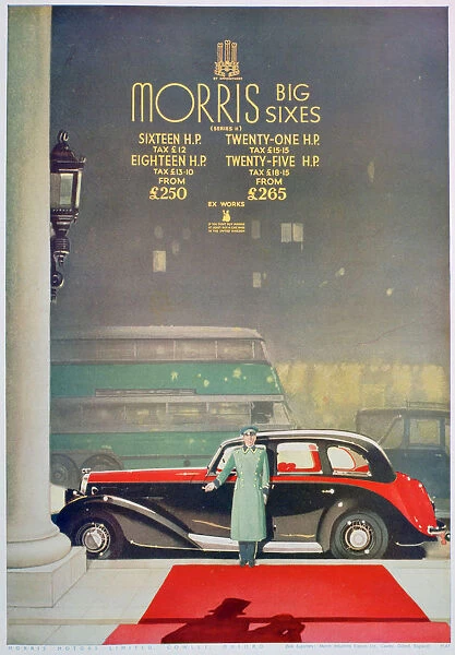 Advert for the Morris Big Six motor car, 1936