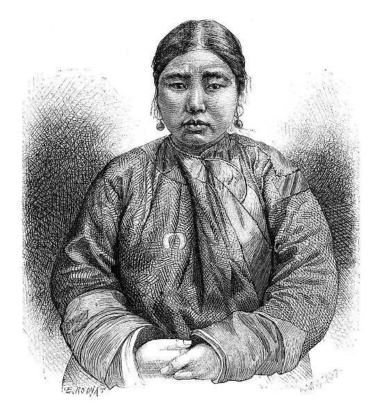 An Ainu girl, Japan, 1895. Artist: E Ronjat