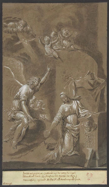 The Annunciation, late 17th century. Creator: Johann Jakob von Sandrart