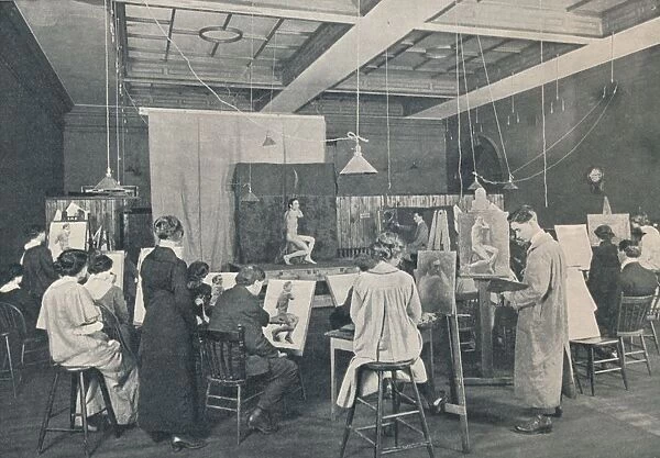 Antique and Life Classes at the Ontario College of Art, Toronto, c1913