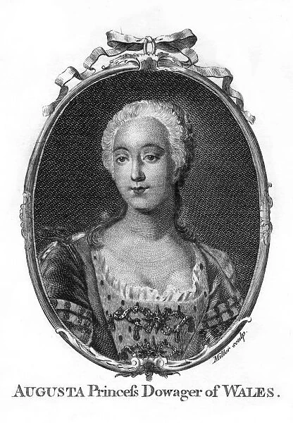 Augusta, Princess of Wales, (1719-1772). Artist: Miller