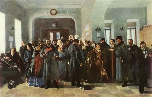 The Bank Collapses, 1881, (1965). Creator: Vladimir Makovsky