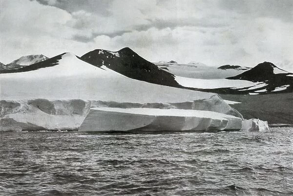A Berg Calving from a Glacier at Cape Crozier, c1911, (1913). Artist: Herbert Ponting