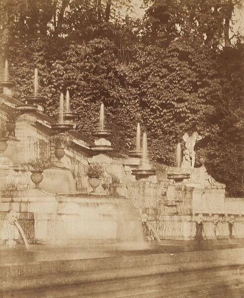 Cascade at the Chateau de St. Cloud, c. 1854. Creator: Louis-Remy Robert