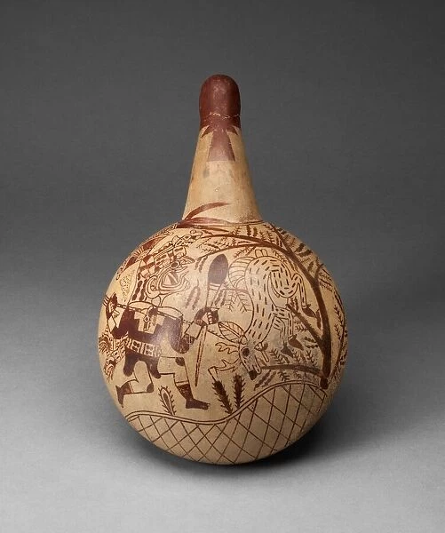 Ceremonial Vessel Depicting a Deer-Hunting Scene, 100 B. C.  /  A. D. 500. Creator: Unknown