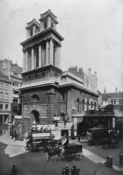 Church of St Mary Woolnoth, City of London, c1910 (1911). Artist: Pictorial Agency