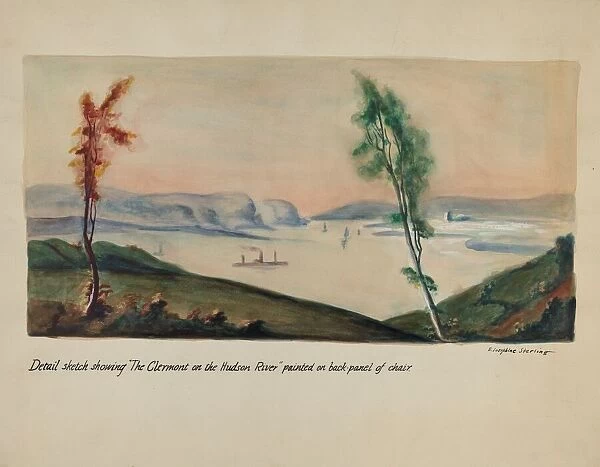 Clermont on Hudson Painting, 1935  /  1942. Creator: Ella Josephine Sterling