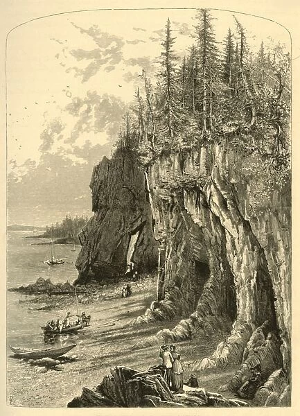The Cliffs Near The Ovens. 1872. Creator: Harry Fenn