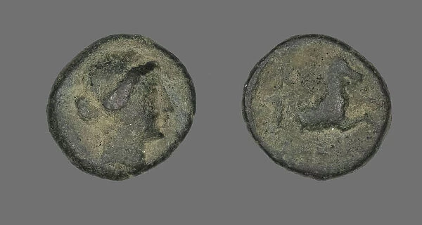 Coin Depicting the Amazon Cyme, about 250 BCE. Creator: Unknown