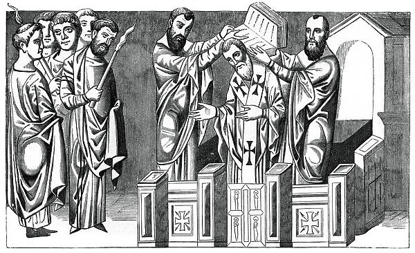 Consecration of a bishop, 9th century, (1870)
