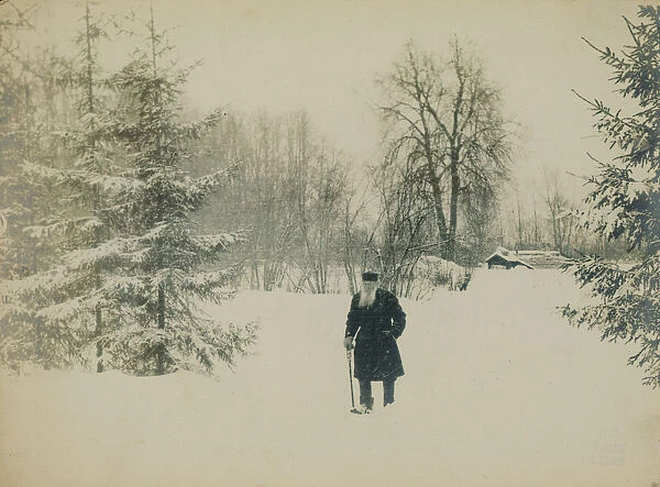 Count Lev Nikolayevich Tolstoy walking