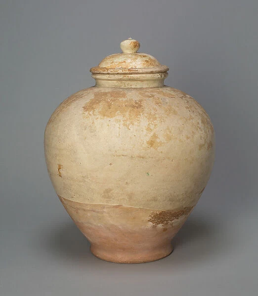 Covered Jar, Tang dynasty (618-906), early 8th century. Creator: Unknown