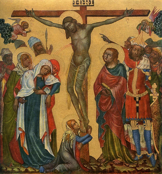 Crucifixion, c1350 (1955). Artist: Master of the Vyssi Brod Altar